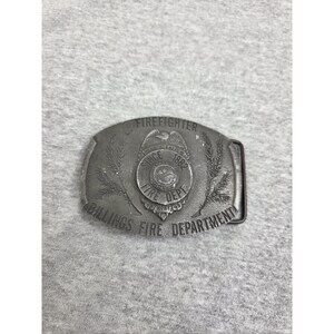 Wyoming Studio Billings Montana Fire Dept Heavy Belt Buckle